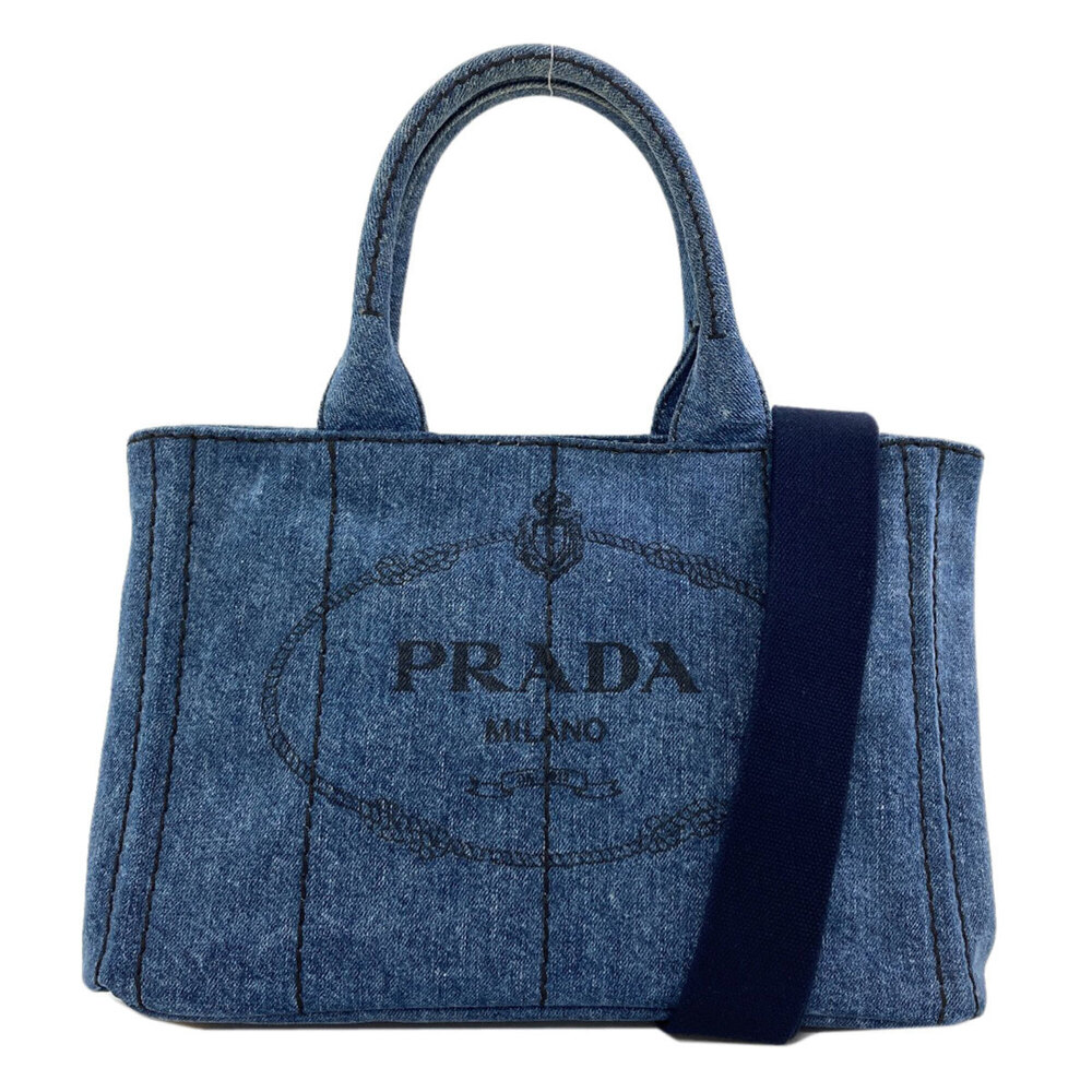 Prada 1BG439 Canapa Mini 2-Way Handbag Denim Women's PRADA